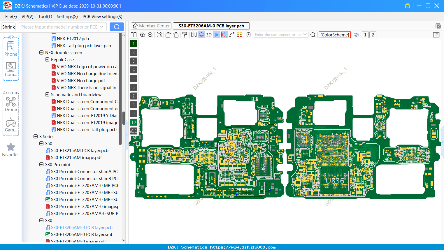Vivo S30-ET3206AM-0 PCB Layer